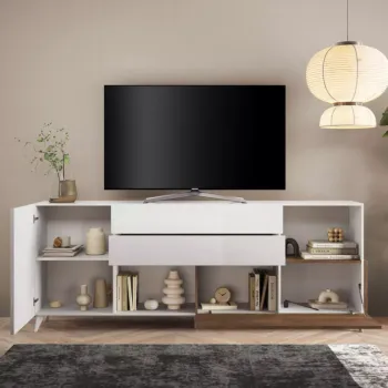 credenza bianca e mercure