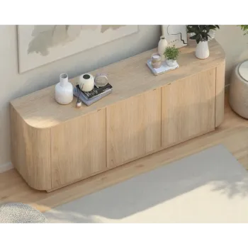 Soggiorno moderno Rovere Lindberg, 2 madie