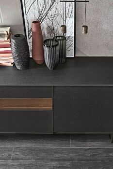 Madia moderna Rovere Carbone e Termocotto