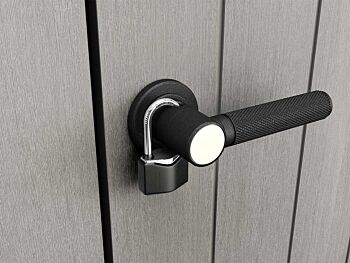 Baule da esterno Quercia, porta attrezzi per giardino, capacità 1400L