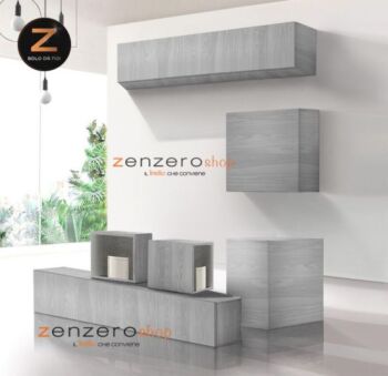 Vano a giorno appeso color Grigio Artico