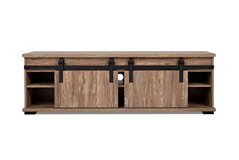 Porta Tv Tromso con 2 ante e un vano  in finitura Rovere anticato