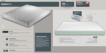 Letto in ferro + rete e materasso, 160x190, Bianco satinato