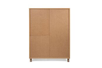 Madia buffet Kilsbo con 2 ante e 1 cassetto in finitura Bianco opaco e Legno vecchio