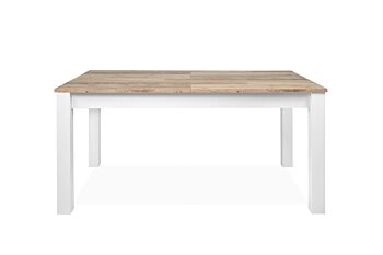 Tavolo Kilsbo con allungo in finitura Bianco opaco e Legno vecchio