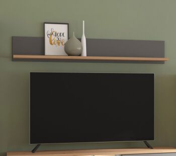 Mensola grigia e rovere, design moderno