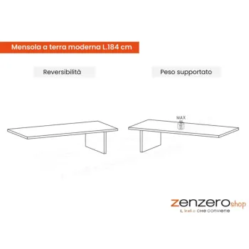 Acquista ora Parete attrezzata 300x40x186 h cm, Cashmere e Cadiz, collezione Logica