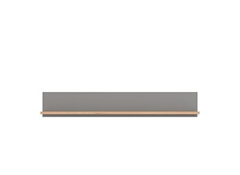 Mensola grigia e rovere, design moderno