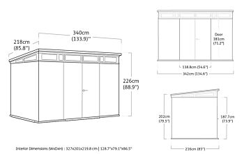 Casetta da esterno Fiorella, design moderno
