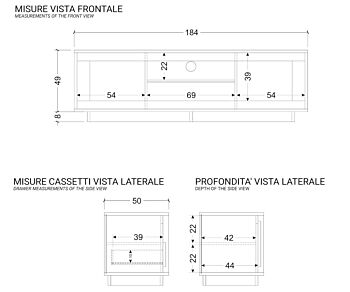 porta tv bianco opachi