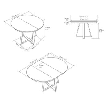 tavolo con base in metallo nero 