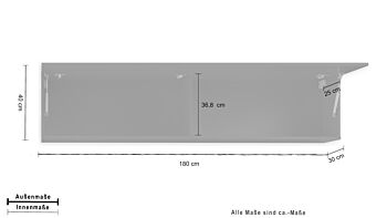 Pensile sospeso 100% Made in Italy, finitura Antracite 