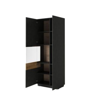 Vetrina moderna, colonna a 2 ante, altezza 207 cm