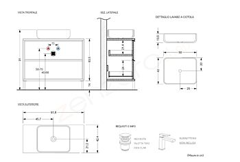 bagno frassino nero 105 cm
