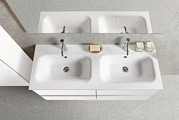 Arredo bagno completo, mobile con con lavabo integrato e 4 cassetti, Havasu 15