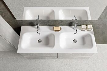 Arredo bagno completo, mobile con con lavabo integrato e 4 cassetti, Havasu 16