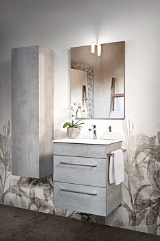 Mobile da bagno sospeso con lavabo integrato, Jog 1 Bis