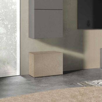 cubo a terra o sospeso in finitura argilla