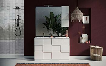 mobile a terra bianco per bagno