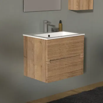 bagno piccolo rovere sospeso