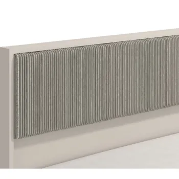 Nuovo letto effetto cannettato stampato in finitura Cashmere e Rovere