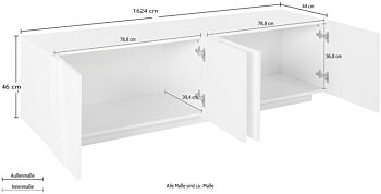 Mobili televisione design geometrico in finitura Beton