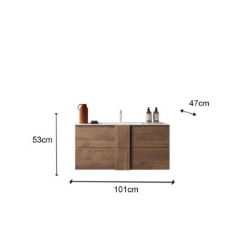 bagno con lavabo incluso marrone