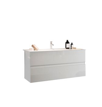 mobile bianco lucido bagno sospeso