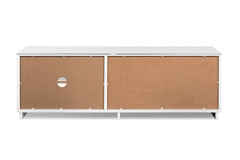 Mobile tv a 2 ante con ripiano in finitura Bianco lucido
