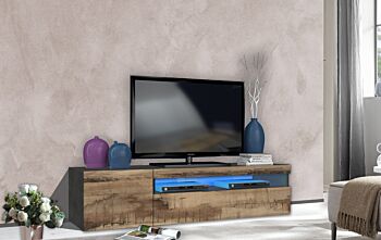 Porta tv in offerta, scocca Ardesia frontali Pero