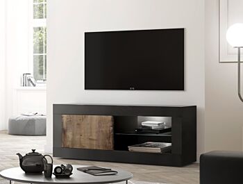 Mobile porta tv design moderno, porta tv Beta Nero e Pero