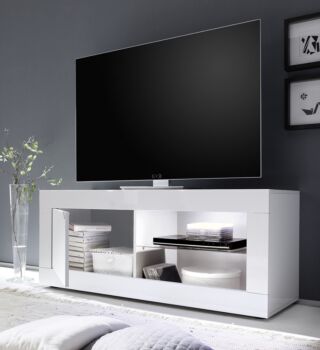 Mobile porta tv design moderno, porta tv Beta Nero e Pero