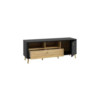 porta tv rovere e nero scontata
