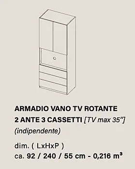 Cameretta a soppalco 3 posti letto con angolo e vano tv, Pistacchio e Bianco