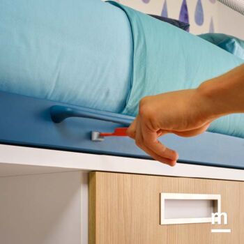 Letto a soppalco con armadio e scrivania Moretti Compact KC511