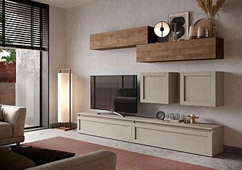 Aggiungi al carrello Parete attrezzata 276x40x190 h cm, Argilla e Mercure, collezione Logica