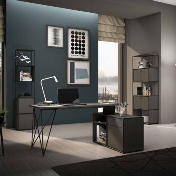 Libreria moderna colore Grigio laccato, L.40 cm  stile di design
