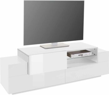 Mobile televisione L.160 cm in offerta, colore Bianco 