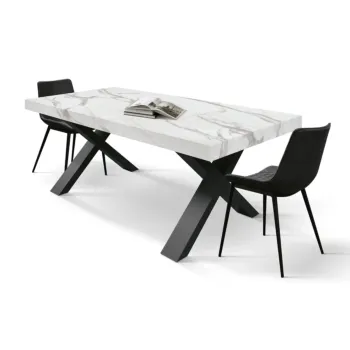 Tavolo con 2 allunghe da 40 cm
