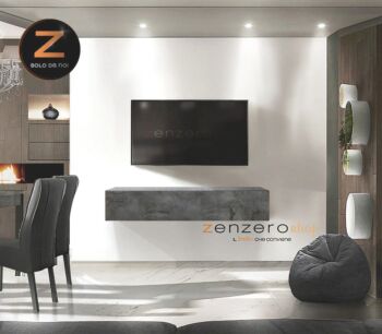 Mobili porta tv design in finitura Ossido, anta a ribalta