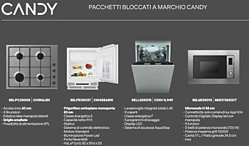 Cucina lineare bloccata, Grigio cenere e Noce biondo, L.214, Made in Italy