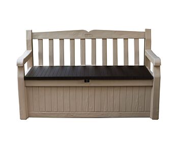 Panchina Tasso da esterni con contenitore, Beige
