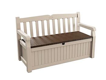 Panchina Tasso da esterni con contenitore, Beige