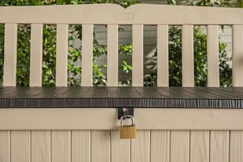 Panchina Tasso da esterni con contenitore, Beige