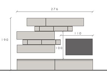 Parete attrezzata moderna di design