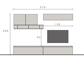 Parete attrezzata moderna, collezione Logica