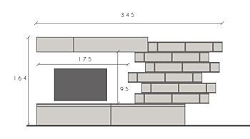 Economica e conveniente Parete di design L.276 con libreria, Bronzo e Mercure 
