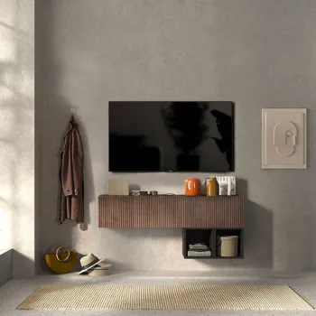 porta tv cannettato sospeso