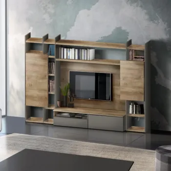 parete attrezzata legno