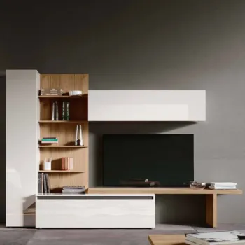 parete bianco e legno